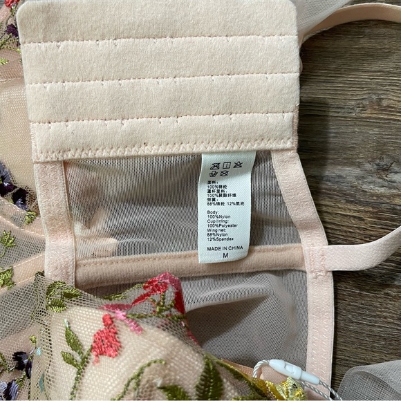 NWT Boutique Floral Embroidered Corset Top - Picture 8 of 9